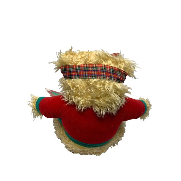 Hallmark Plush Stuffed Animal Toy Bear Teddy Curly sweater 11 in Tall Seated Mer - Picture 2 of 3